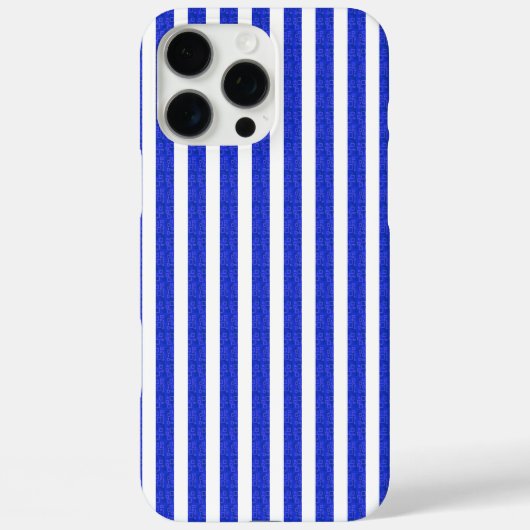 シックな青の幾何学的ストライプ Case-Mate iPhoneケース (裏面)