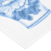 シックな青の白い陳腐な磁器ジンジャージャー テーブルクロス (アングル)