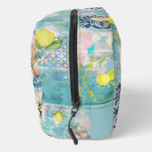 シックな青シチリアの柑橘系コラージュフローラタイル ドップキット (右)