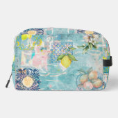 シックな青シチリアの柑橘系コラージュフローラタイル ドップキット (裏面)