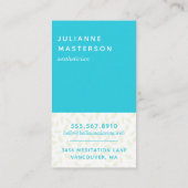 シックな顔スパレディービジネスカード 名刺 (裏面)