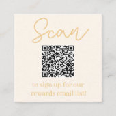 シックな顧客評価カード エンクロージャーカード (正面)