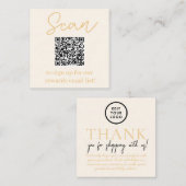 シックな顧客評価カード エンクロージャーカード (正面/裏面)