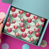 シックな高級クリスマスウォーターカラーレッドデコレーション 薄葉紙