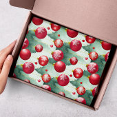 シックな高級クリスマスウォーターカラーレッドデコレーション 薄葉紙