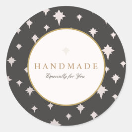 シックな高級シルバースターパターン ラウンドシール