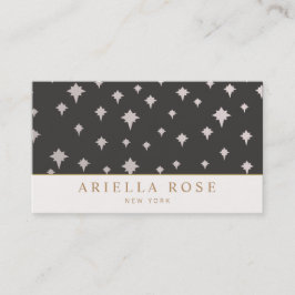 シックな高級デザイナーシルバースターパターン 名刺