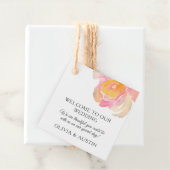 シックな高級ピンクの水カラーバラ。庭園の結婚式 フェイバータグ (インサイチュ)