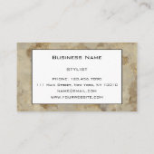 シックな高級ヴィンテージ金ゴールド大理石パターン背景 名刺 (裏面)