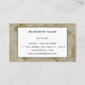 シックな高級ヴィンテージ金ゴールド大理石パターン背景 名刺 (裏面)