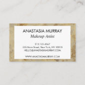 シックな高級ヴィンテージ金ゴールド大理石パターン背景 名刺 (裏面)