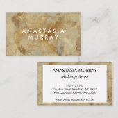 シックな高級ヴィンテージ金ゴールド大理石パターン背景 名刺 (正面/裏面)