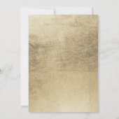 シックな高級金ゴールドグリッター結婚の葉 招待状 (裏面)