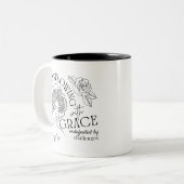 シックな髪のバラエンパワーメント開花 ツートーンマグカップ (正面左)