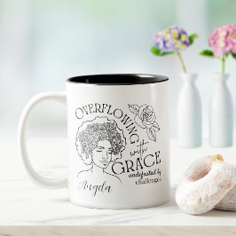シックな髪のバラエンパワーメント開花 ツートーンマグカップ