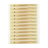 シックな魅力的な金ゴールドのモダンでエレガントなテンプレートは細くします ラップアラウンドラベル (シート)