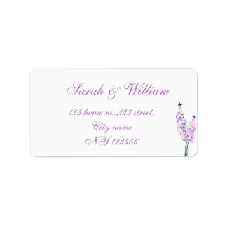 シックな魅力的エレガナデルフィニウムのリターンアドレス ラベル