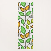シックな鮮やかな葉パターン ヨガマット (裏面)
