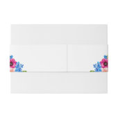 シックな鮮やかカラフル結婚の花 招待状ベリーバンド (裏面例)