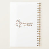 シックな黄色と紫の花模様 プランナー手帳 (裏面)