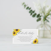 シックな黄色のひまわりフローラベビーのための本をもたらす エンクロージャーカード (スタンド正面)