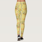 シックな黄色の原子渦パターン レギンス (裏面)