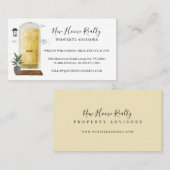 シックな黄色の水の色のフロントドア玄関 名刺 (正面/裏面)