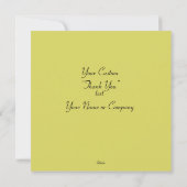 シックな黄色の爆発の水の色のドット抽象芸術 サンキューカード (裏面)