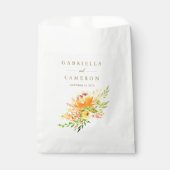 シックな黄色の花の水結婚色のカスタム フェイバーバッグ (正面)