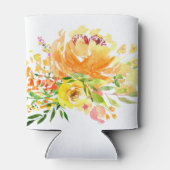 シックな黄色の花の水結婚色のカスタム 缶クーラー (裏面)