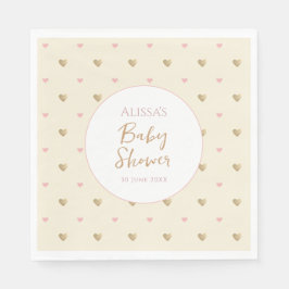 シックな黄色の赤ちゃんシャワー スタンダードランチョンナプキン
