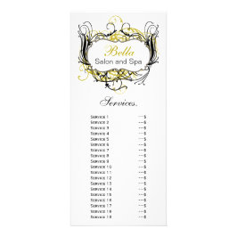 シックな黄色、白黒のサービスラックカード ラックカード