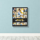 シックな黒おばあちゃんママ写真コラージュ母の日 キャンバスプリント (インサイチュ (ウッドフロア))