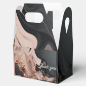 シックな黒とバラ金ゴールド大理石 フェイバーボックス (オープン)