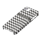 シックな黒と白のシェブロン模様 Case-Mate iPhoneケース (下部)