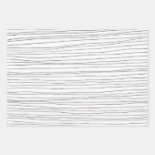 シックな黒と白のパターモダンンズテラゾインキー ラッピングペーパーシート (正面3)