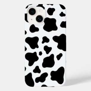シックな黒と白のフェイクカウハイド Case-Mate iPhone 14ケース
