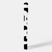 シックな黒と白のフェイク牛革 Case-Mate iPhoneケース (裏面 / 右)