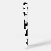 シックな黒と白のフェイク牛革 Case-Mate iPhoneケース (裏面 / 左)