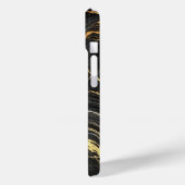 シックな黒と金のメタリックな大理石調の華やかさ Case-Mate iPhoneケース (裏面 / 左)