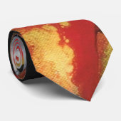 シックな黒の赤い金ゴールド抽象芸術ネクタイ ネクタイ (ロール)