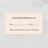 シックな黒及びジャガーのプリントの名刺 予約カード (裏面)