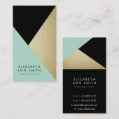 シックな黒及び金ゴールドは名刺のパックを抽出します 名刺 (正面/裏面)