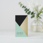 シックな黒及び金ゴールドは名刺のパックを抽出します 名刺 (スタンド正面)