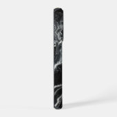 シックな黒大理石パーソナライズされたiPhoneケース iPhoneケース (右側面)