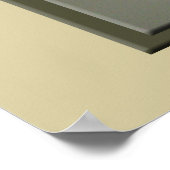 シックな黒海ファンパターンポスター ポスター (角)