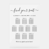 シックな10台の結婚座席の曇り アクリルサイン (正面)