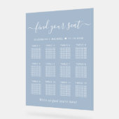 シックな12テーブルダスティブルー結婚の座席フロステッド アクリルサイン (傾斜)