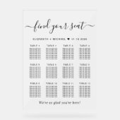 シックな12台の結婚座席の曇り アクリルサイン (正面)