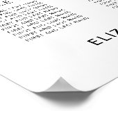 シックな12台結婚の座席表 ポスター (角)